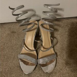 Silver Spiral Heels
